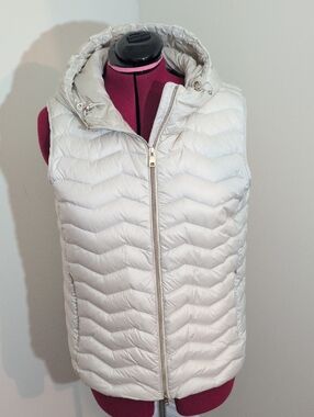 Geox | Lightweight Women's Quilted Hooded Vest - Cream